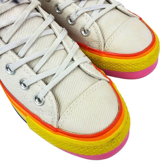 CONVERSE Shoes RAINBOW 1908 Womens Size 7 Limited Edition Platform PRIDE 564992C - Picture 7 of 13